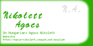nikolett agocs business card